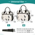 thumbnail image 4 of FORMRS Insulated Lunch Bag Unisex Large Capacity with Shoulder Strap, Black Cute Cats, 4 of 6