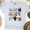 Ash, variant on Spooky Icons Graphic T-Shirt | Cute Skull Pumpkin Ghost Print Tee, Ash, Size L