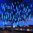 thumbnail image 2 of Rosnek Meteor Shower Lights Outdoor, 30CM 50CM Rain Drop Lights Cascading Falling Rain Lights Christmas Decorations String Lights for Tree Wedding Garden Decor, 2 of 10