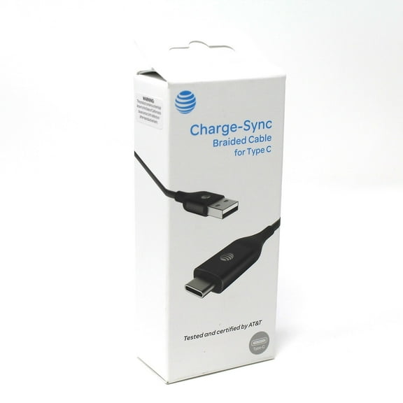 Charge-Sync Braided Cable for Type C - Black