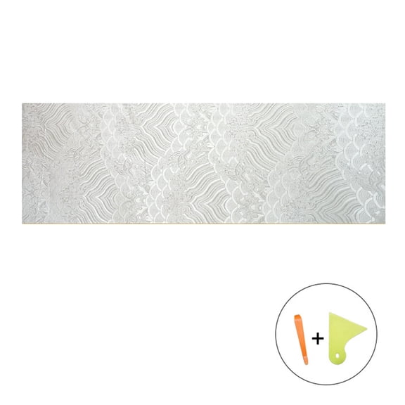 Car Pillar Backi Stickers Automotive Interior Decorative Wrap Adhesive Stickers Brocade Embroidery Sticker