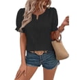 thumbnail image 2 of Tops de Verano de Corta para Mujer, Color Negro, Talla L, 2 of 6