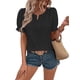 thumbnail image 2 of Tops de Verano de Corta para Mujer, Negros, Talla XXL, 2 of 6