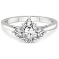 thumbnail image 4 of IGI Certified 1 Carat Pear Shape Lab Grown Diamond Engagement Ring | 14K White Gold | Synthia Three Stone Lab Diamond Ring | FG-VS1-VS2 Quality Friendly Diamonds, 4 of 6