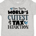 thumbnail image 4 of Inktastic I'm the World's Cutest Tax Deduction Blue Hearts Boys or Girls Toddler T-Shirt, 4 of 5