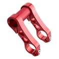thumbnail image 2 of Extensor de manillar de bicicleta de aleación de aluminio con soporte de doble abrazadera. rojo, 2 of 8
