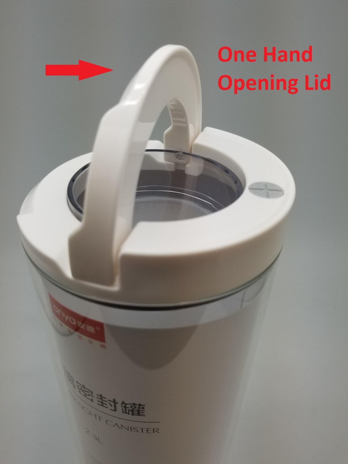 Anya High borosilicate Glass Air-tight 0.5 L Moisture Proof One Handed Canister