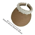 thumbnail image 3 of Xysaqa Womens Fashion Wide Brimmed Sun Visor Hat Sun Protection Bling Pearl Hat for Outdoor Beach Travel Hats, 3 of 6