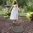 thumbnail image 3 of Garden Central 18" x 18" Pendant Round Stepping Stones in Grey, 4-pack, Made with recycled materials, 3 of 5