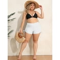 thumbnail image 5 of Sociala Women's Plus Size Solid Swim Shorts Drawstring Board Shorts Tummy Control Swimsuit Trunks, 5 of 5