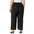 thumbnail image 3 of Agnes Orinda Women's Plus Size Split Wide Leg Tie Knot Chiffon Palazzo Pants, 3 of 6
