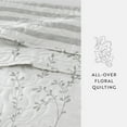thumbnail image 6 of Ultra Soft Lightweight Quilt Sets in Sprouted Vines Light Gray for Twin/TwinXL Bedding by Comfort Canopy, 6 of 16
