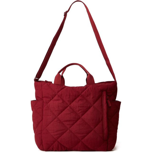 LHSHID Puffer Tote Bag Women Quilted Crossbody Handbag Lattice Padded Hobo Puffy Purse Casual Satchel Bag