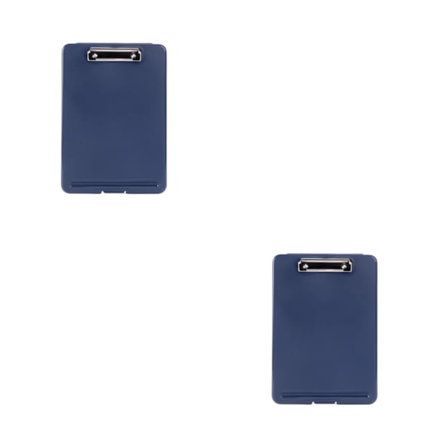 Injueey Bolsa de almacenamiento Portapapeles de escritura Organizador de papel Mano de obra fina Estilo simple Multifuncional Hogar abierto Azul oscuro 2Conjunto
