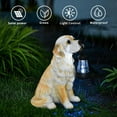 thumbnail image 3 of Garden Decoration Dog Statues Outdoor Golden Dog Puppy Statue with Solar Outdoor Figurine Light for Garden Yard, 3 of 8