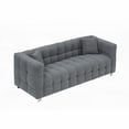 thumbnail image 6 of Grey Teddy Fleece 80 Inch Sofa with 2 Pillows & Hardware Foot, 6 of 11