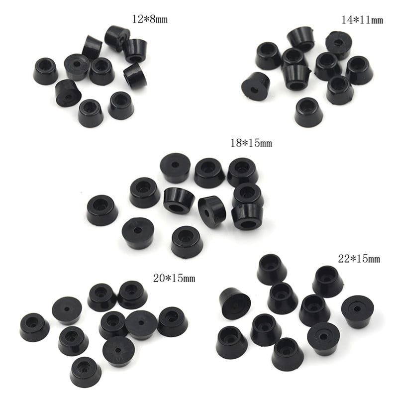 10Pcs Black Rubber Round Cabinet Instrument Case Feet Foot Circular Bumpers P _. 