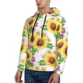 thumbnail image 3 of Sikiie Sunflowers Men's Hoodie, Essentials Hoodie, Sweatshirt, Pullover Hooded Sweatshirt for Men-XX-Large, 3 of 7