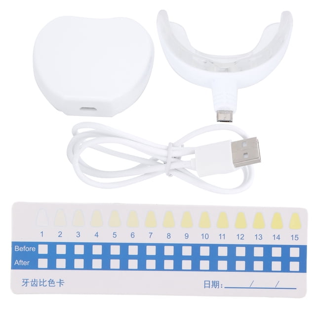Blanqueamiento dental inalámbrico con luz fría y blanqueamiento dental eléctrico, bandeja bucal con luz de limpieza.