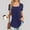 Dark Blue, variant on Aloohaidyvio Tops Plus Size,Womens Fashion Tops Underwaist Comfortable Loose T-Shirt Short Sleeve Blouse