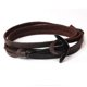 thumbnail image 4 of Nueva pulsera y brazalete de cuero con ancla negra para hombre, joyería de la amistad, 5, 4 of 5
