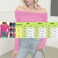 thumbnail image 3 of JIKNTTR Women's Sexy Off Shoulder Tops Business Casual Slim Fit Long Sleeves Spring Fall Blouse Going Out Nightout Shirt Versatile Knit Thermal Tops, 3 of 5