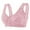 Pink, variant on Bigersell Halter Bra Front Snap Closure V-Neck Wire-Free Bra Support Women Supportive Sports Bras Balconette Bra Style R-26 Basic Bra Strap Nylon Full-Coverage Bra Everyday Bras Underwear Pink XL