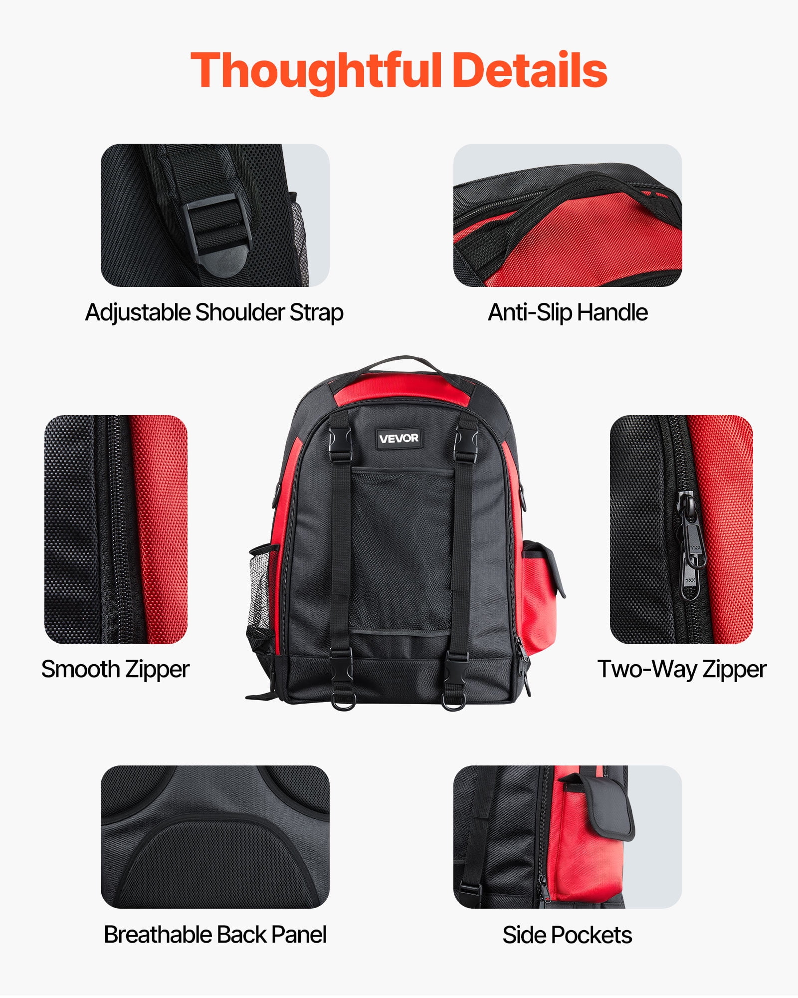 VEVOR Welding Backpack, 25.2L Welder Backpack for Tools and Helmet, 1680D High-Density Polyester Extreme Gear Pack with Helmet Bag, Multi-Purpose Gear Storage Bag for Welding, Outdoor Camping