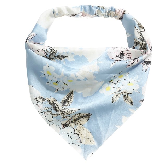 1 pieza de pañuelos de pelo de gasa con estampado Floral para el pelo, diadema elástica Wmkox8yii fajkfhkj3886