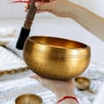 thumbnail image 4 of Qiweii Tibetan Singing Bowl Set With Cushion And Wooden Striker For Yoga Relaxation Mindfulness Chakra Healing Stress Relief, 4 of 6