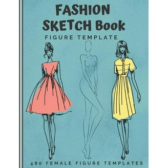 white christmas dresses DIY Tape Clothing Design Sketchbook - Fashion Designer Drawing Template Book With Professional Sketching Tools main image 0