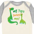 thumbnail image 4 of Inktastic My Yaya Loves Me Grandson Dinosaur Boys Long Sleeve Baby Bodysuit, 4 of 5