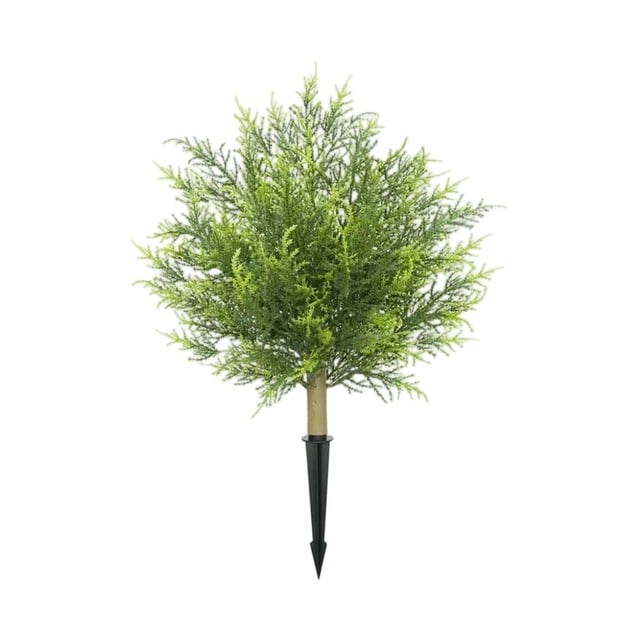 Home Decor Christmas Artificial Tree with Detachable Ground Spike Shaped Tree Potted Indoor Floor Decor Home Improvement