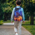 thumbnail image 4 of Uorisanigo Kids Backpack for School, Large Capacity 17 Inch Lightning Fire T-Rex Bookbag with Adjustable Padded Straps, Ideal for Boys Girls Sports and Daily Use, 4 of 7