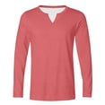 thumbnail image 3 of OGLCCG Men's and Big Men's Long Sleeve Shirts Casual V-Neck Athletic T Shirts Solid Color Basic Stretch Tee Shirts M-5XL, 3 of 5