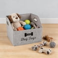 thumbnail image 7 of Brabtod Canvas Dog Toys Storage Bins with Write-On Labels, Large Pet Basket with Metal Handles & Custom Tags, Puppy Toy Organizer - Gray, 7 of 7