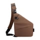 thumbnail image 1 of Bolso bandolera para hombre, bolso de pecho, mochila informal, bolso bandolera para correr Café a la izquierda, 1 of 8