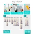 thumbnail image 7 of Window Privacy Film Watercolor Lavender Stained Glass Window Film Decorative Sun Block Window Cover Country Spring Field Leaf Wildflower Window Clings Static Adhesive Sticker for Bathroom 35.4"x78.7", 7 of 7