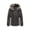 Gray, variant on Women's Reversible Double Sided Faux Fur Puffer Coat with Faux Fur Collar Hooded Fashion Fall Winter Outerwear