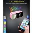 Alarm Clock for Bedroom/Office,Digital Clock with Bluetooth Speaker