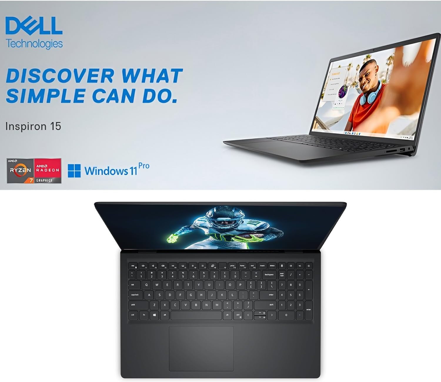 Dell Inspiron 15 3535 Personal Laptop, 15.6” FHD 1920 x 1080
