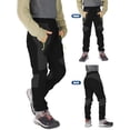 thumbnail image 7 of liyiyiyia Kids Boys Ski Pants Fleece Lined Hiking Snow Softshell Pants Girls Waterproof Elastic Waist Warm Insulated Trousers Black 10-12 Years, 7 of 7