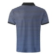thumbnail image 5 of VgaVtl Short Sleeve Mens Polo Shirts Summer Big and Tall Collared Vacation Button Casual Teeshirts for Men Striped, 5 of 5