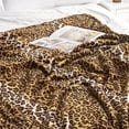 thumbnail image 5 of ChaudHug  Leopard Print Blanket Fleece Throw for Bed Sofa Travel and Camping, Super Soft Cozy Fluffy Plush Cheetah Print Blanket for All Seasons, 5 of 7