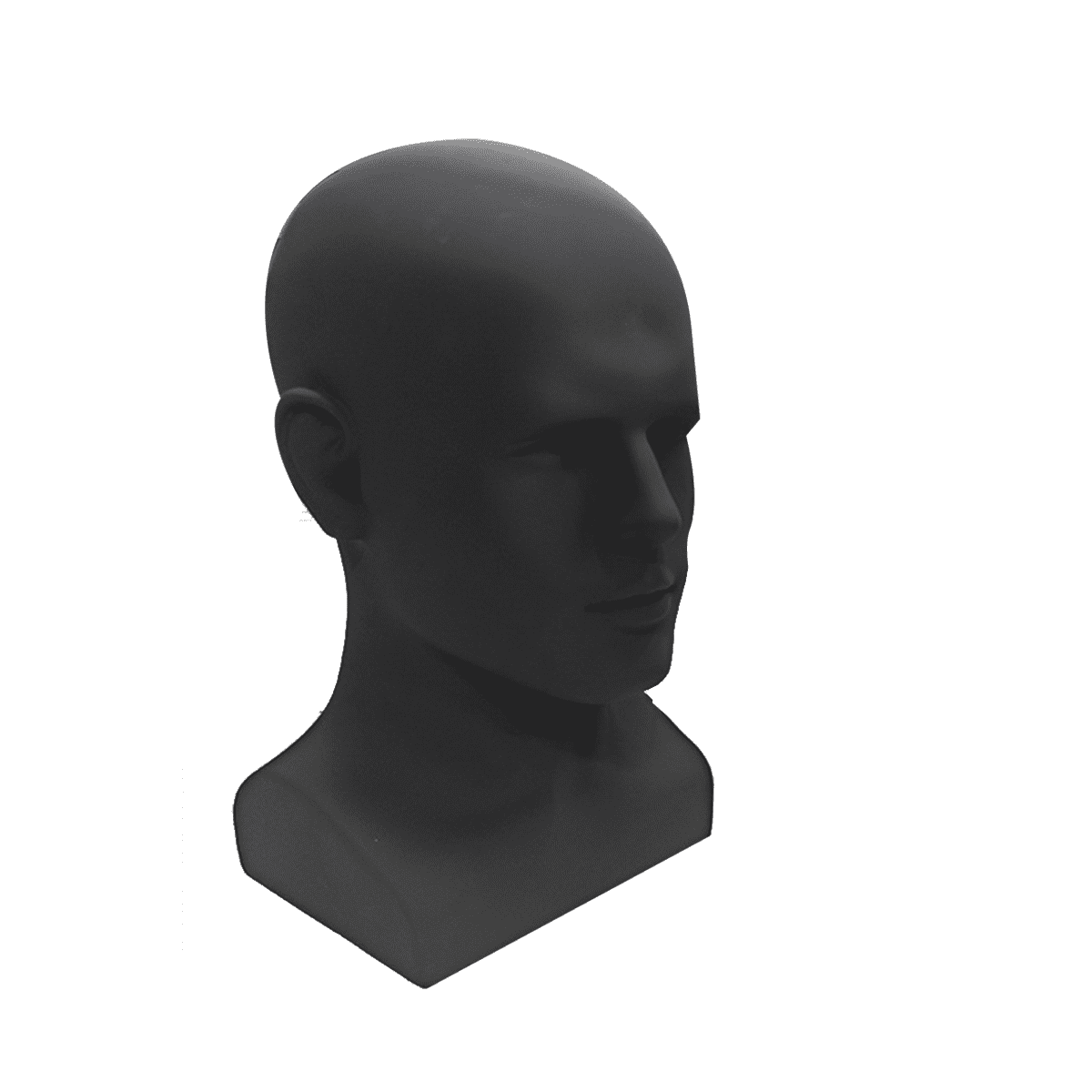 Male Mannequin Head Professional Manikin Head for Display Wigs Hats Headphone Display Stand ( Black)