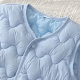 thumbnail image 4 of Kogui Boys Puffer Jacket Girls Winter Puffer Vest Faux-Down Short Cropped Lightweight Water-Resistant Big Girls Sleeveless Jacket 5T 6T (Sky Blue,5-6 Years), 4 of 5