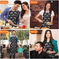 thumbnail image 4 of Colorful Controllers Games Icons Black Apron-Garden Aprons for Women with Pockets-Cotton Linen Waterproof Kitchen Cooking Gardening Aprons Adjustable for Kitchen,Cooking,BBQ and Salon 33x27 Inch, 4 of 7
