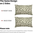 thumbnail image 5 of Olive Green Floral Pillow Covers 12x20 Set of 2 Vintage Rustic Old Style Cute Small Flower Green Cream Print Decorative Outdoor Pillowcases Farmhouse Throw Cushion Case Decor for Couch Sofa Bed, 5 of 6