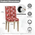 thumbnail image 5 of COEQINE Christmas Dining Chair Covers 2-Pack, Stretchable Universal Fit Chair Slipcovers Washable Spandex, Protect and Renew Your Dining Room Chairs for Home Decor, Santa Claus Holly Candy Cane Red, 5 of 7