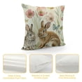 thumbnail image 4 of Happy Hello Spring Flowers Throw Pillow Covers Pink Cushion Case Decoration for Sofa, 4 of 5